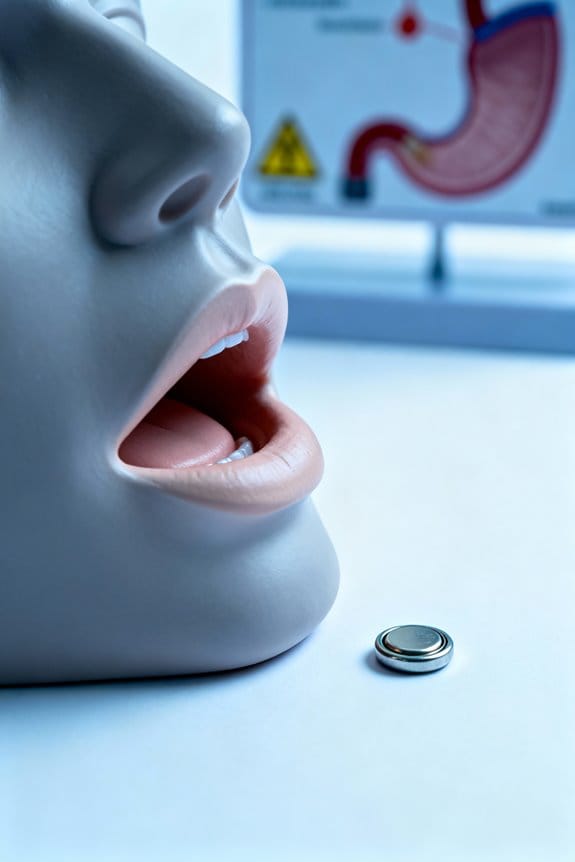button battery ingestion symptoms