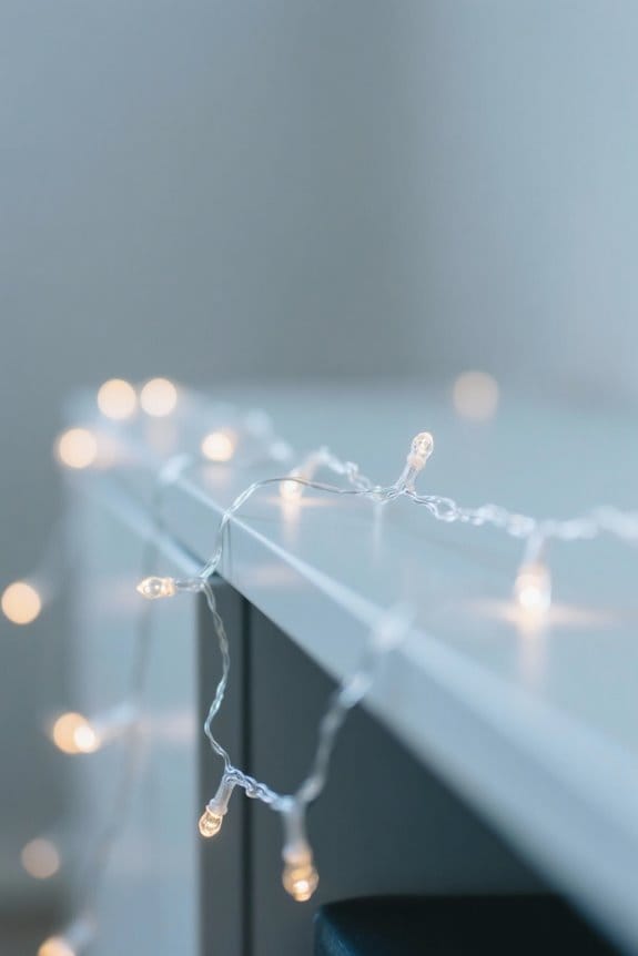 drape lights on furniture