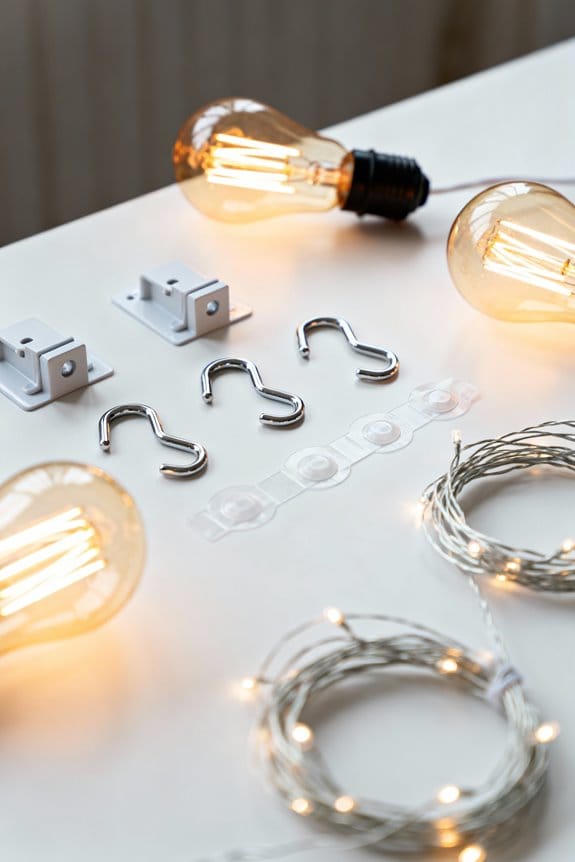 mounting lights safely indoors