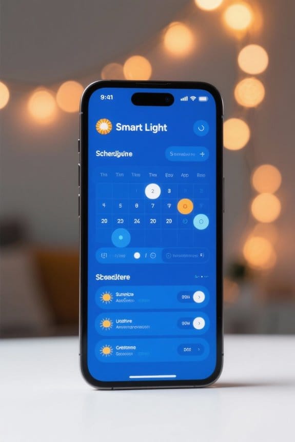smart string lights scheduling options