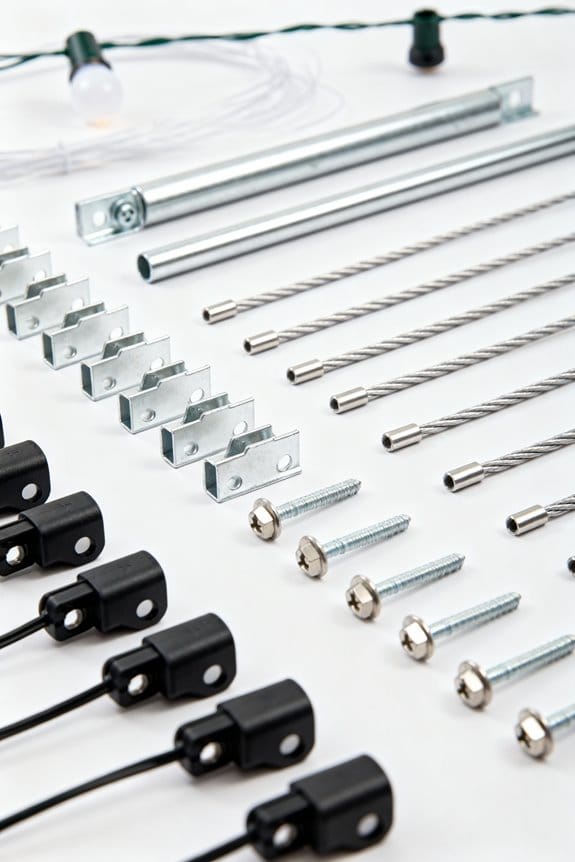 string light installation accessories
