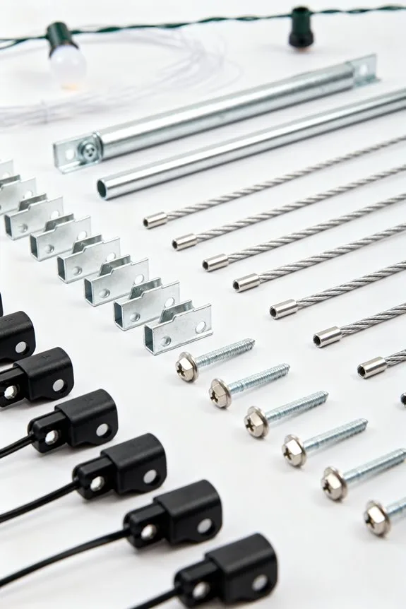 string light installation accessories