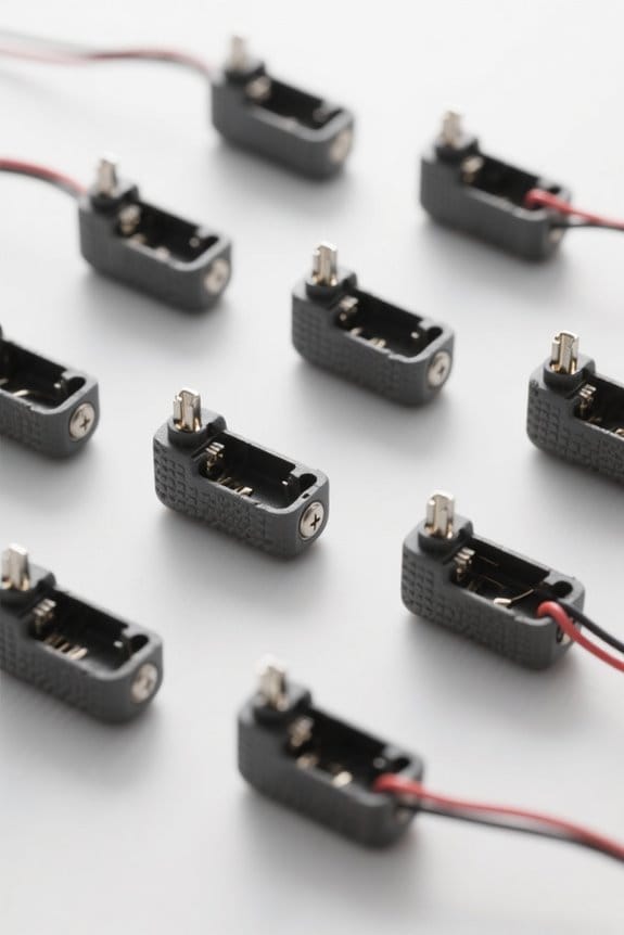 top battery holders wires